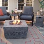 Belham Living Glacier Stone 35 in. Square Gas Fire Pit Table with FREE Cover