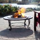 Asia Direct Glass Mosaic 40 diam. Fire Pit with Free Cover