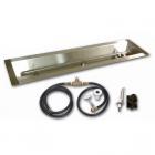 American Fireglass Linear Stainless Steel Drop In Fire Pit Pan with Spark Ignition Kit