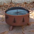 Patina Moose and Tree 31 diam. Fire Pit with Free Cover