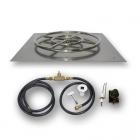 American Fireglass Square Flat Pan with Spark Ignition Kit