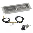 American Fireglass Rectangular Stainless Steel Drop In Fire Pit Pan with Spark Ignition Kit