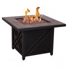 Afterglow Darwin 34.5 in. Square Firepit Table with Lid