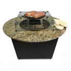Firetainment Santiago 41 diam. Fire Table with Reflective Fire Glass
