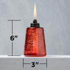 Tiki Glass 6 in. Outdoor Table Torch - Set of 3