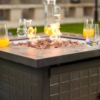 Every Season 33.9 in. Steel Square Fire Pit Chat Set