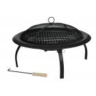29" Folding Fire Pit with Fire Screen and Carrying Bag
