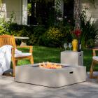 Salta Square Outdoor Gas Fire Pit Table with Tank Holder