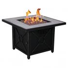 Afterglow Colton 34.5 in. Square Firepit Table with Lid