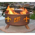 Patina Who Dat 30 diam. Fire Pit Set with Grill and Free Cover