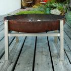Curonian Parnidis Fire Pit Large Combination of Rusting and Stainless Steel