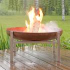 Curonian Parnidis Fire Pit Large Combination of Rusting and Stainless Steel