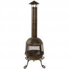 Oakland Living Corporation Orchard Chimenea Smoke Draft Pipe, 360 Fire-view Spark Protective Screen Firepit