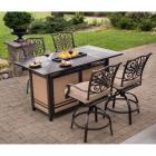Hanover Outdoor Traditions 5-Piece Fire Pit Bar Set