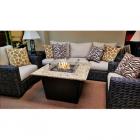 Firetainment Venetian 36 in. Fire Table with Reflective Fire Glass