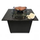Firetainment Venetian 36 in. Fire Table with Reflective Fire Glass