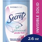 Secret Invisible Solid Antiperspirant and Deodorant, Powder Fresh Scent, Twin Pack, 2.6 oz