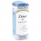 Dove Original Clean Antiperspirant Deodorant, 2.6 oz, Twin Pack