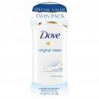 Dove Original Clean Antiperspirant Deodorant, 2.6 oz, Twin Pack