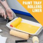 Cambridge Paint Roller Kit, 18 Pieces, Includes Metal Tray, Plastic Liner, High Density Rollers, Brush, Painters Tape, Shoe Covers, Disposable Gloves, Shop Rags, Plastic Drop Cloth