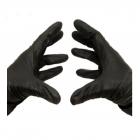 Disposable Nitrile Gloves, Powder-Free, Latex-Free, Black, Small, 100 Count