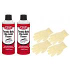 CRC Throttle Body & Air Intake Cleaner (12 Wt Oz) Bundle with Latex Gloves (6 Items)