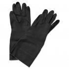 Boardwalk Neoprene Flock-Lined Gloves, Long-Sleeved, 12", Large, Black, Dozen -BWK543L