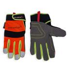 SAFE HANDLER Reflect Pro Gloves | High Visibility, Hook & loop Wrist Strap, Reflective Fingertips, S/M