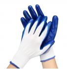 1 Pair Industry 8.7" Long Blue White Nitrile Nylon Anti-oil Working Gloves