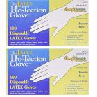 Comfitwear Disposable Latex Gloves, Powder Free Size Medium, 200 Gloves (2 Boxes of 100 Gloves)
