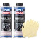 Liqui-Moly Pro-Line Engine Flush (500 ML) Bundle with Latex Gloves (6 Items)