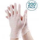 [200 Pack] XL Extra Large Vinyl Disposable Gloves - Non Latex Rubber, Powder Free, Food Grade Safe Supplies, Hand Glove Dispenser Pack