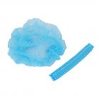 Unique Bargains 100pcs Disposable Cap Hair Net Mop Mob Catering Spray Cover Blue Hat