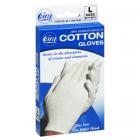 CARA 100% Dermatological Cotton Gloves, Large