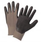 Anchor Brand Nitrile-Coated Gloves, Gray/Black, Nylon Knit, Medium, 12 Pairs