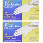 Comfitwear Disposable Latex Gloves, Powder Free Size Large, 200 Gloves (2 Boxes of 100 Gloves)