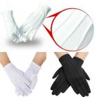 SUNSIOM 1 Pairs Cotton gloves Khan cloth quality Protector gloves White / Black gloves