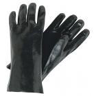 R3 Safety 127-6212 Single Dipped Pvc Gloves, Smooth, Interlock Lined, 12" Long, Large, Bk, 12 Pairs
