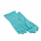 Boardwalk Nitrile Flock-Lined Gloves, Large, Green, Dozen -BWK183L