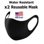 (2 Pack) Reusable Face Covering Mask Washable Polyester Water Resistant For Men or Women Mascaras Para La Cara