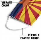 Arizona Flag 1-Ply Reusable Face Mask Covering, Unisex