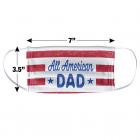All American Dad 1-Ply Reusable Face Mask Covering, Unisex