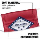 Arkansas Flag 1-Ply Reusable Face Mask Covering, Unisex