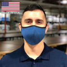 Fashion Washable Reusable Soft Double Layers Poly Cotton Face Covering Mask Adults - Made In USA