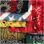 60 Pack Wholesale Assorted Colors And Prints Cotton Bandana, Bulk Scarf Headband Handkerchiefs