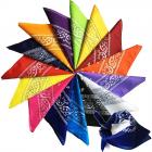 60 Pack Wholesale Assorted Colors And Prints Cotton Bandana, Bulk Scarf Headband Handkerchiefs