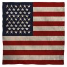 Old American Flag - Bandana - 22" x 22"