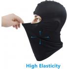 Balaclava Tactical Face Mask Hood Neck Gaiter 2 Pack (Black)