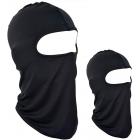 Balaclava Tactical Face Mask Hood Neck Gaiter 2 Pack (Black)