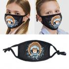 4Pcs Cloth face Kids mask Protect Reusable Comfy Washable Made In USA masks Black Tiger Print